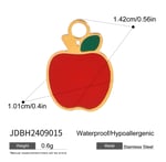 Red / 1 Piece Ethnic Classic Style Christmas Cartoon Apple Shape Stainless Steel  Gold Color Women's Pendant Picture14